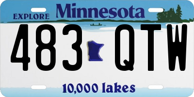 MN license plate 483QTW