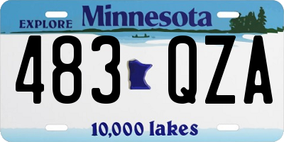MN license plate 483QZA