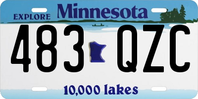 MN license plate 483QZC