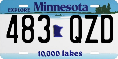 MN license plate 483QZD