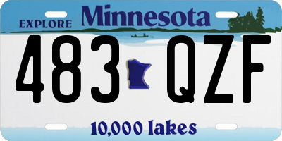 MN license plate 483QZF