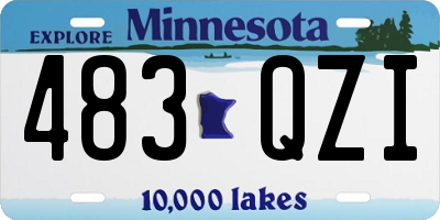 MN license plate 483QZI
