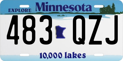 MN license plate 483QZJ