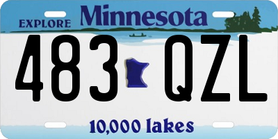 MN license plate 483QZL
