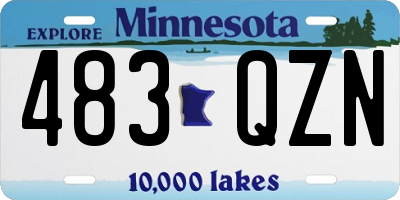 MN license plate 483QZN