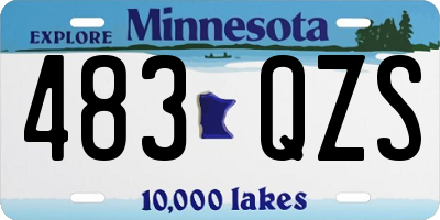 MN license plate 483QZS