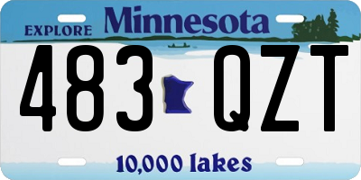 MN license plate 483QZT