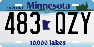 MN license plate 483QZY