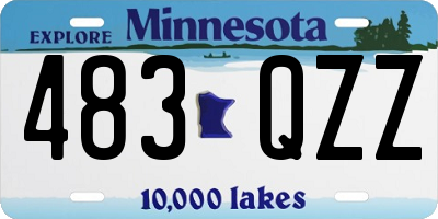 MN license plate 483QZZ