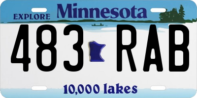 MN license plate 483RAB
