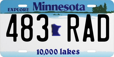 MN license plate 483RAD