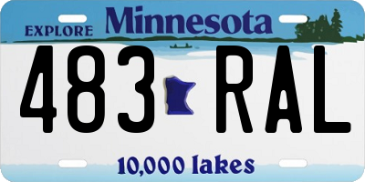 MN license plate 483RAL