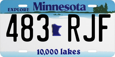 MN license plate 483RJF