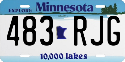 MN license plate 483RJG