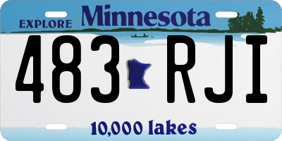 MN license plate 483RJI