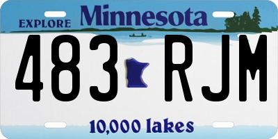 MN license plate 483RJM