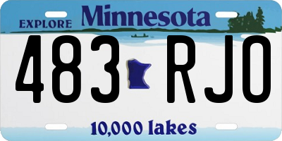 MN license plate 483RJO
