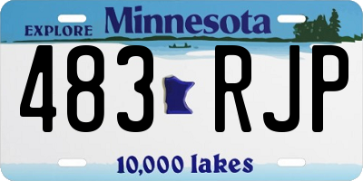 MN license plate 483RJP