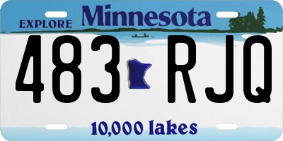 MN license plate 483RJQ
