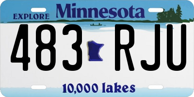 MN license plate 483RJU
