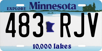 MN license plate 483RJV