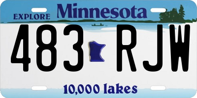 MN license plate 483RJW