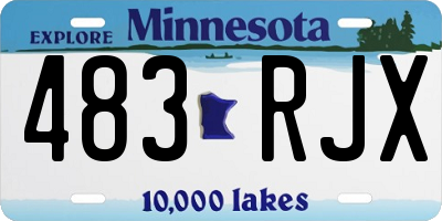 MN license plate 483RJX