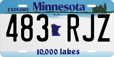 MN license plate 483RJZ
