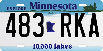 MN license plate 483RKA