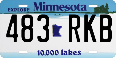 MN license plate 483RKB