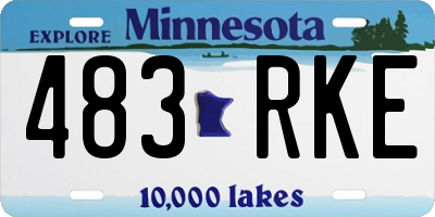 MN license plate 483RKE