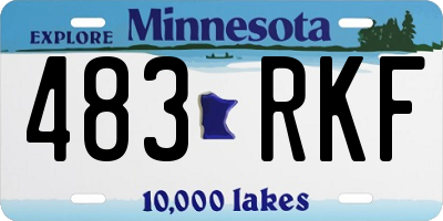 MN license plate 483RKF