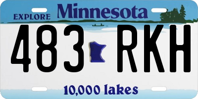 MN license plate 483RKH
