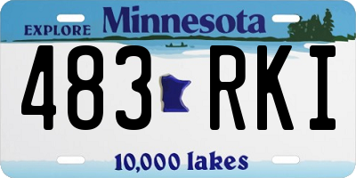 MN license plate 483RKI