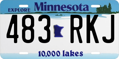 MN license plate 483RKJ