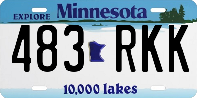 MN license plate 483RKK