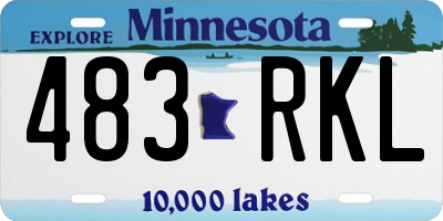 MN license plate 483RKL