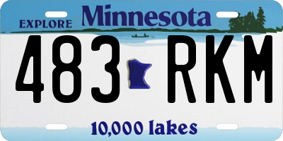MN license plate 483RKM