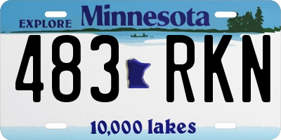 MN license plate 483RKN