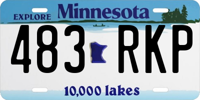 MN license plate 483RKP