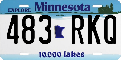 MN license plate 483RKQ