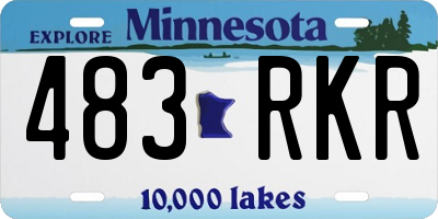 MN license plate 483RKR