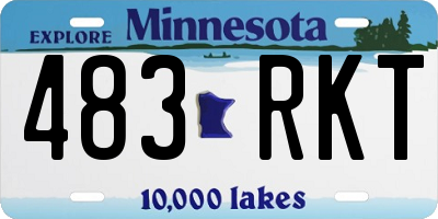 MN license plate 483RKT