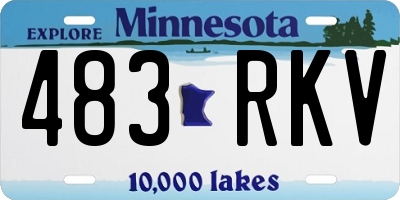 MN license plate 483RKV