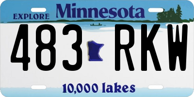 MN license plate 483RKW