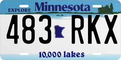 MN license plate 483RKX