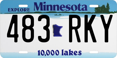 MN license plate 483RKY
