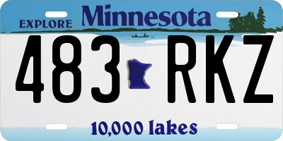 MN license plate 483RKZ