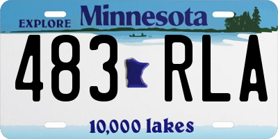 MN license plate 483RLA