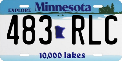 MN license plate 483RLC
